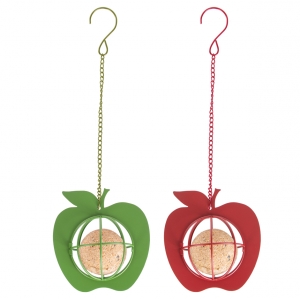 Krmítka na lojové koule APPLE závěsné červené 