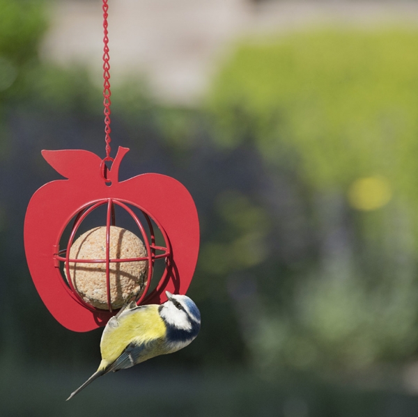 Krmítka na lojové koule APPLE závěsné červené 