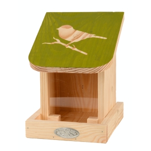 Krmítko 15x17x20cm přírodní/zelená