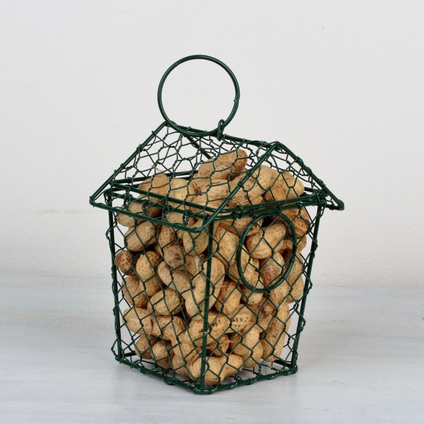 Krmítko kovová budka na buráky 13,3x10,6x15,8cm