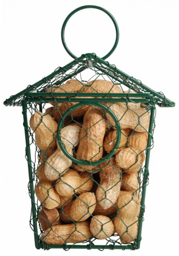 Krmítko kovová budka na buráky 13,3x10,6x15,8cm