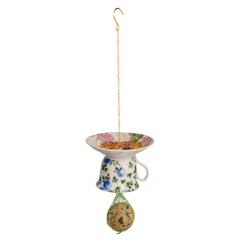 Krmítko na lojové koule šálek modrý