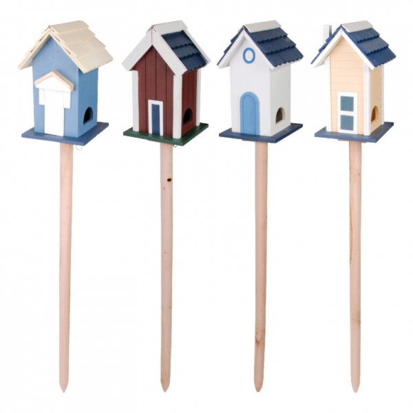 Krmítko na noze domeček bílý 17,9x17,4x114,5cm