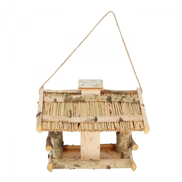 Krmítko pro ptáky závěsné se zásobníkem 30,2 x 34,5 x 27,5 cm dřevěné