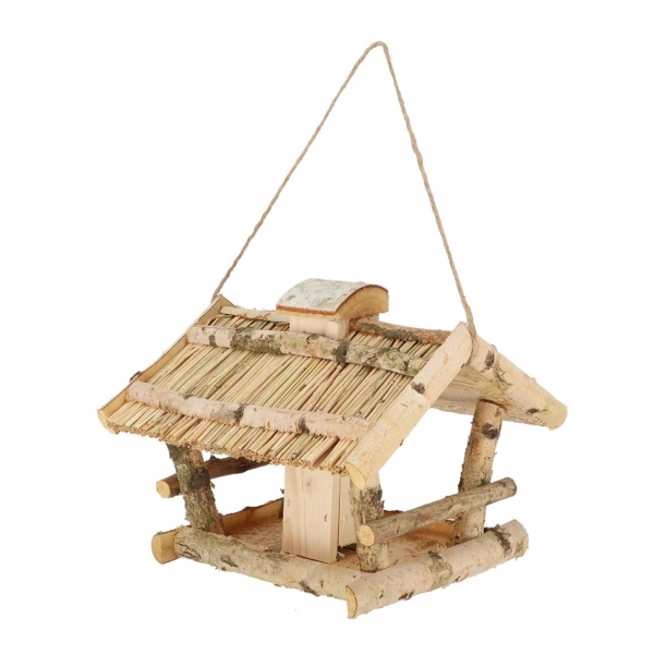 Krmítko pro ptáky závěsné se zásobníkem 30,2 x 34,5 x 27,5 cm dřevěné