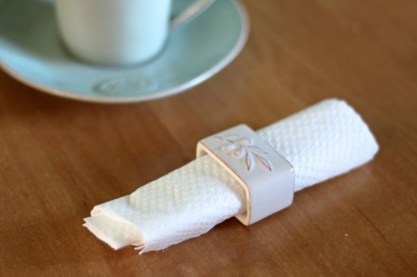 Kroužek na ubrousky bílý ALENTEJO 5cm