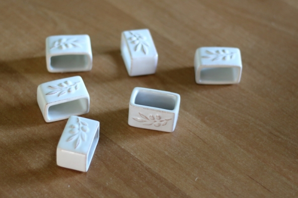 Kroužek na ubrousky bílý ALENTEJO 5cm