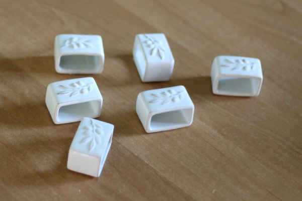 Kroužek na ubrousky bílý ALENTEJO 5cm