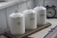 Kuchyňské dózy na čaj/cukr/kávu 