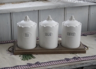 Kuchyňské dózy na čaj/cukr/kávu 