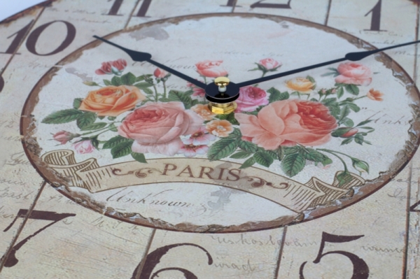 Kuchyňské nástěnné hodiny s růžemi Paris 30cm