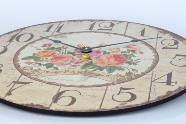 Kuchyňské nástěnné hodiny s růžemi Paris 30cm