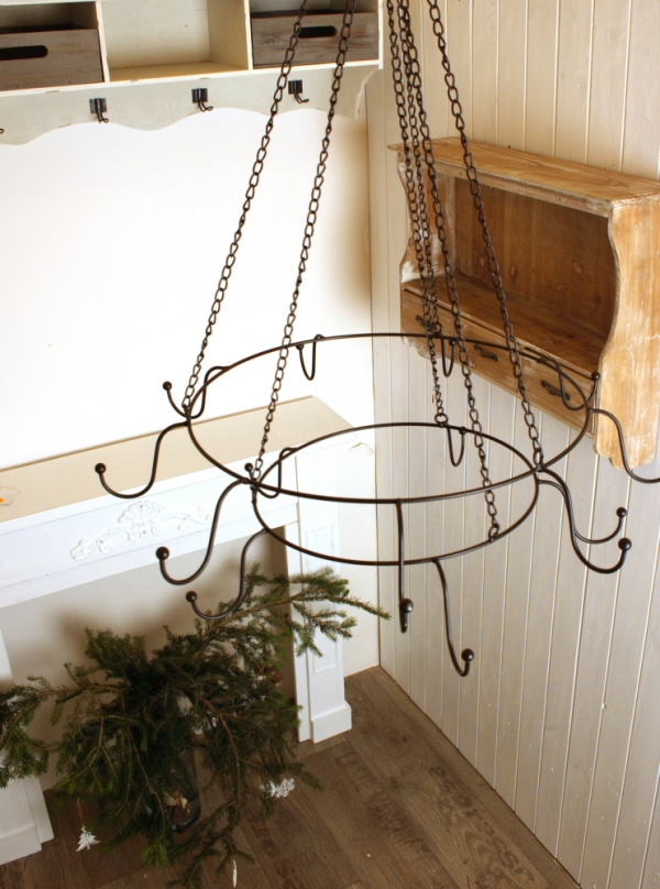 Kuchyňský závěsný kruh / sušička s háčky 40cm