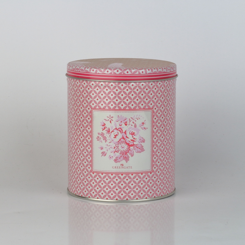 Kulatá plechová dóza Abelone raspberry 10cm