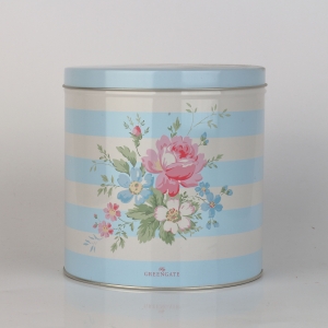 Kulatá plechová krabice Green Gate Marie pale blue 15,5cm