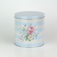 Kulatá plechová krabice Green Gate Marie pale blue 15,5cm