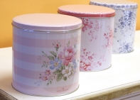 Kulatá plechová krabice Marie pale pink 14cm