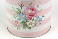 Kulatá plechová krabice Marie pale pink 14cm