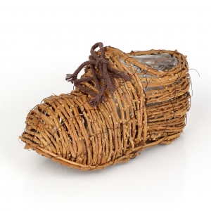 Květináč bota z proutí 29x13x15cm