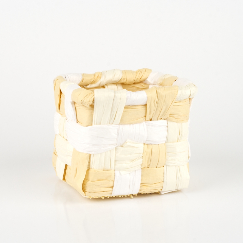 Květináč čtvercový béžový 11x11x9cm