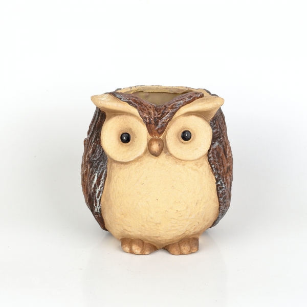 Květináč keramický sova 15x15x17cm