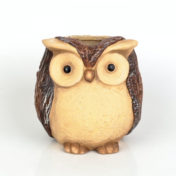 Květináč keramický sova 15x15x17cm