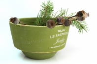 Květináč keramický světle zelený 25x15x25cm