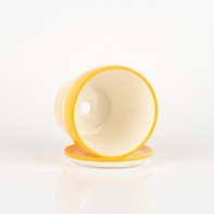 Květináč malý 10x10cm žluto oranžový