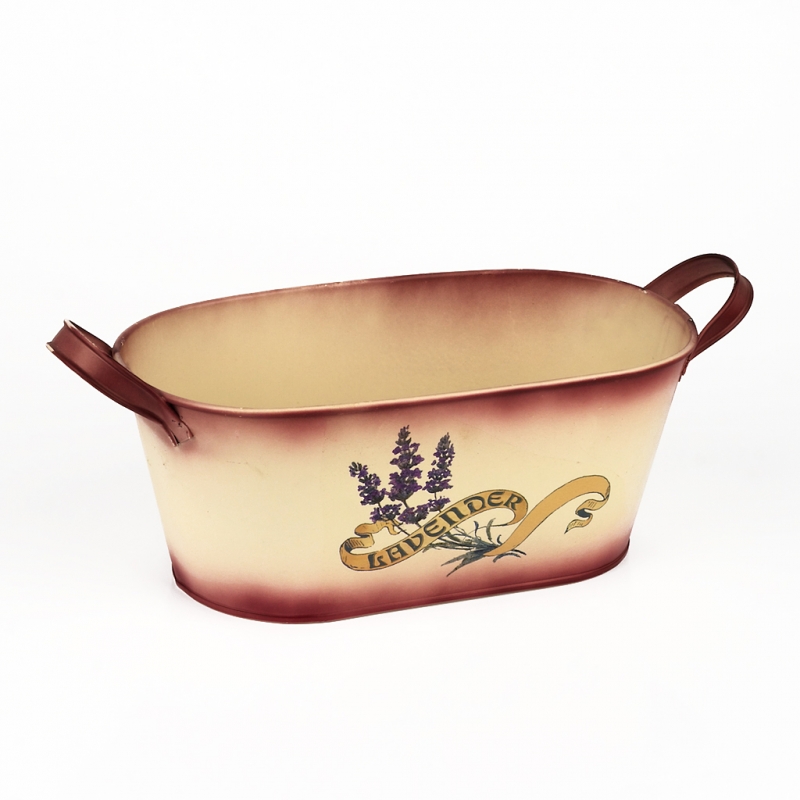 Květináč - obal ovál levandule 24x14x10cm