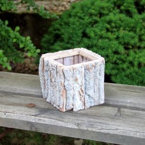Květináč s kůrou 13x13x12cm