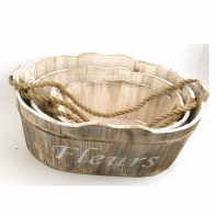 Květináč - sada 3 kusů obalů na květiny 42x29x18cm