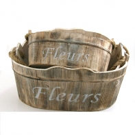 Květináč - sada 3 kusů obalů na květiny 42x29x18cm