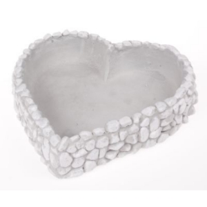 Květináč srdce 27 x 26 cm betonový