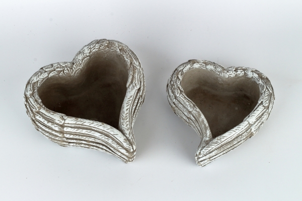 Květináč z betonu srdce