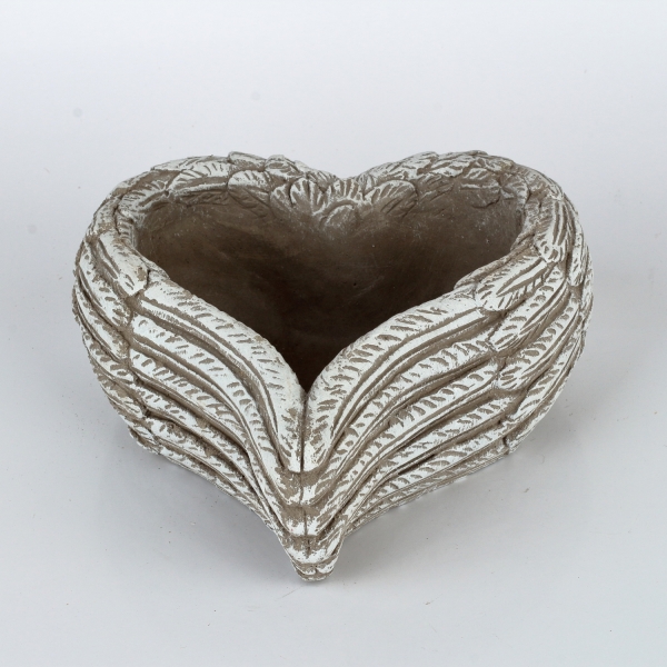 Květináč z betonu srdce