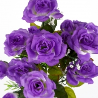 Kytice čajová růže modrá 34cm