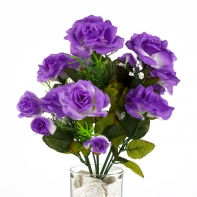 Kytice čajová růže modrá 34cm