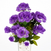 Kytice čajová růže modrá 34cm