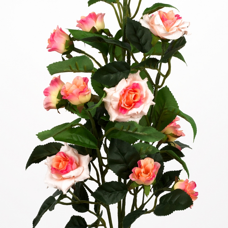 Kytice růže mini x3 27x73x27cm růžová