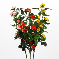 Kytice růže mini x3 27x73x27cm růžová