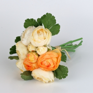 Kytice umělých pivoněk oranžová 24cm