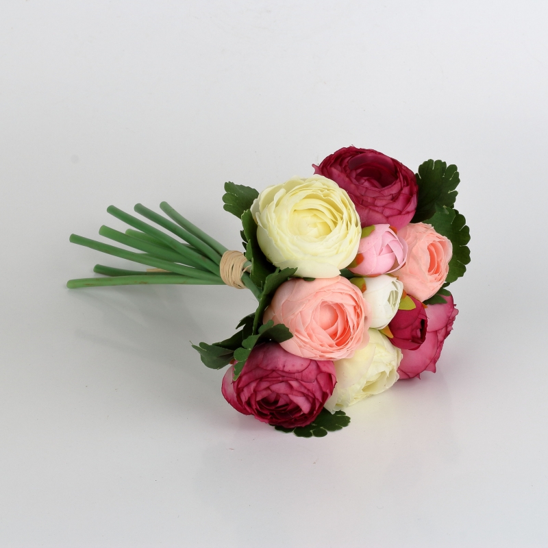 Kytice umělých pivoněk růžová 24cm