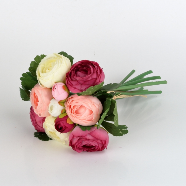 Kytice umělých pivoněk růžová 24cm