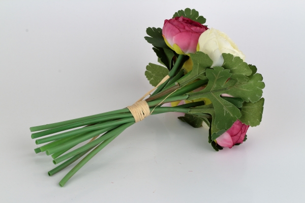 Kytice umělých pivoněk růžová 24cm