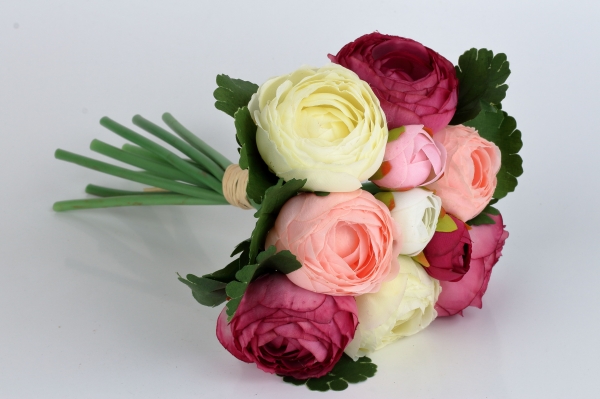 Kytice umělých pivoněk růžová 24cm