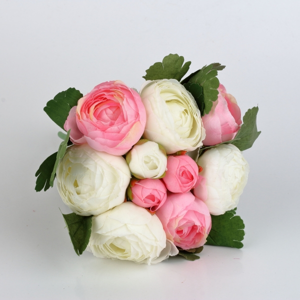 Kytice umělých pivoněk světle růžová 24cm