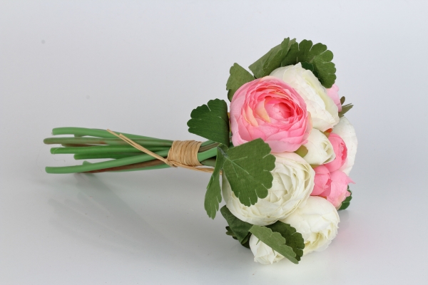 Kytice umělých pivoněk světle růžová 24cm