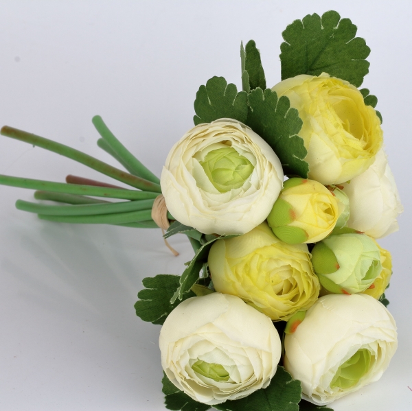 Kytice umělých pivoněk zelená 24cm