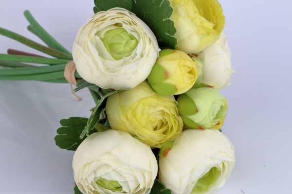 Kytice umělých pivoněk zelená 24cm