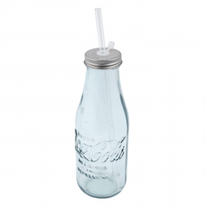 Láhev s brčkem Coca Cola 0,6l